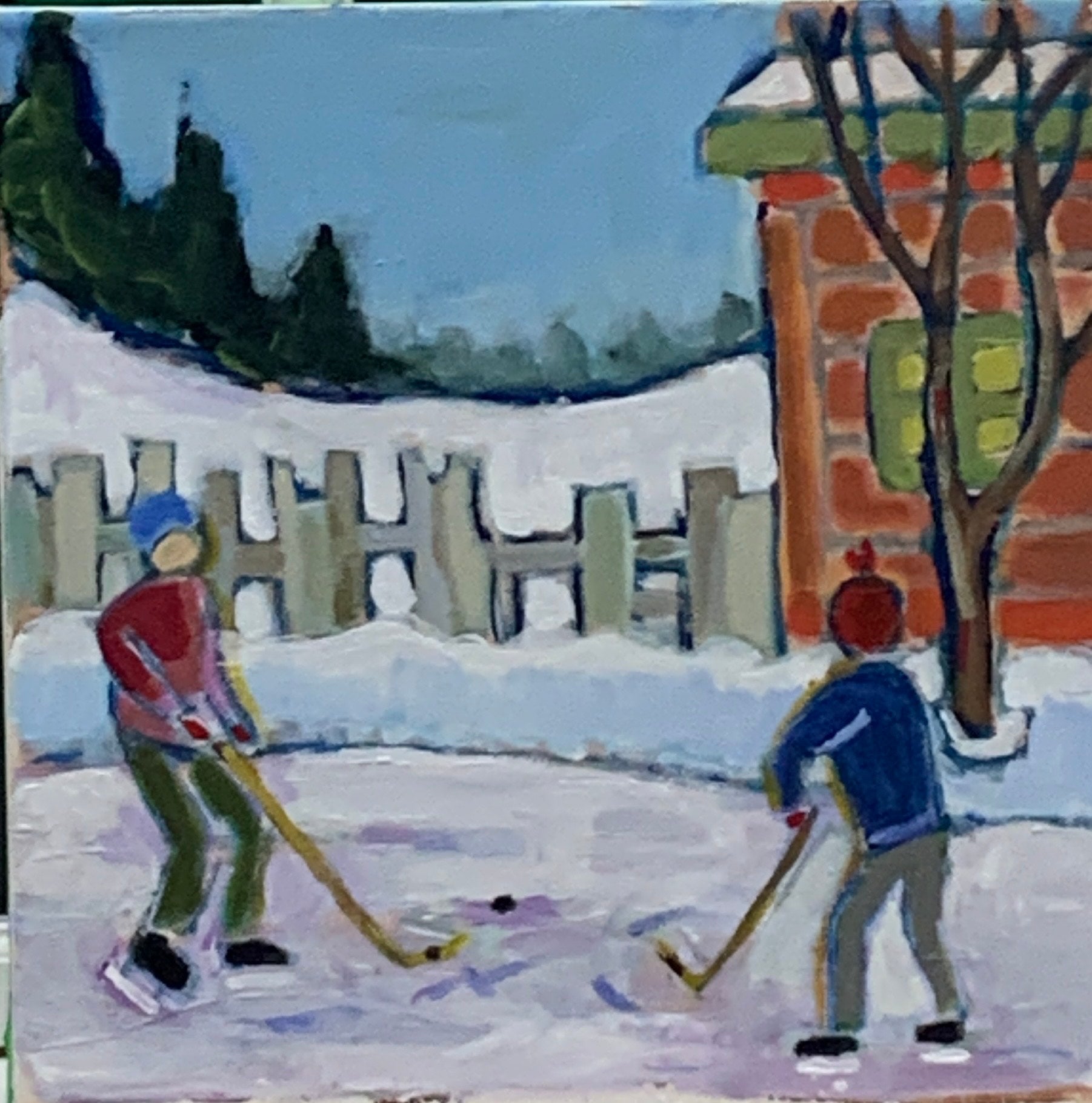 Anne Scanlan "Backyard Hockey"